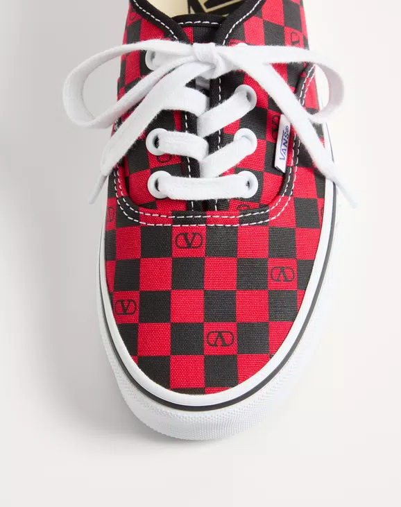 Valentino Valentino Garavani And Vans Low-Top Trainer In Fabric With VLogo Checkerboard Print - Image 3